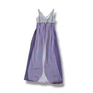 Steppin Out Vintage Y2K Prom Dress Formal Purple Sequin White Regency Size 9/10